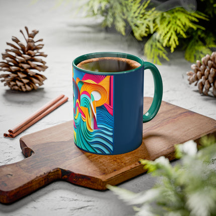 Surfing Zebra Colorful Mugs (11oz, 15oz)