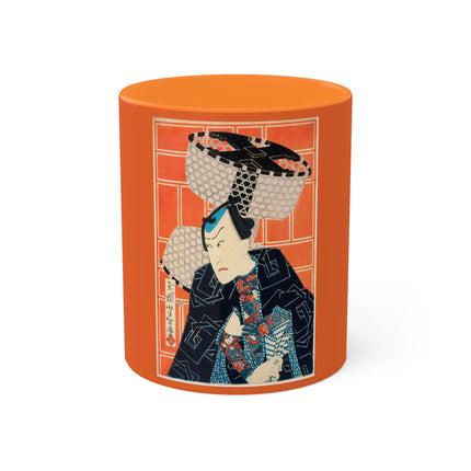 The Actor Kawarasaki Gonjūrō for a Fire Troupe by Tsukioka Yoshitoshi Colorful Mugs, 11oz