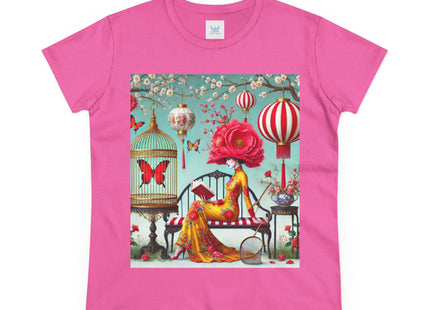 Reading In A Painted Garden Cotton Tee