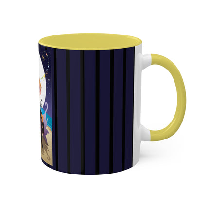 Moonlit Pirate Halloween Colorful Mugs, 11oz