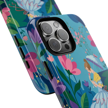 🌸☂️ A Stroll Through The Enchanted Forest Phone Case – Art Deco Floral Fantasy