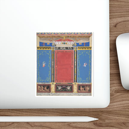 Columns with a Pair of Swans Die-Cut Stickers (5 Sizes)