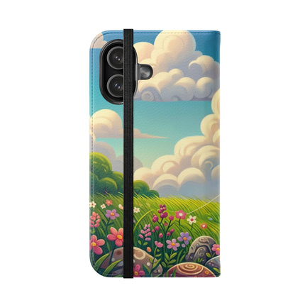 🪁🐉 Geisha Kitten and the Dragon Kite Flip Case – Joyful Flight & Dragon Spirit