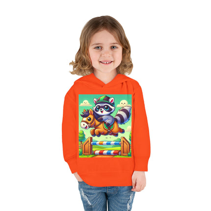 Raccoon Rider Toddler Pullover Fleece Hoodie