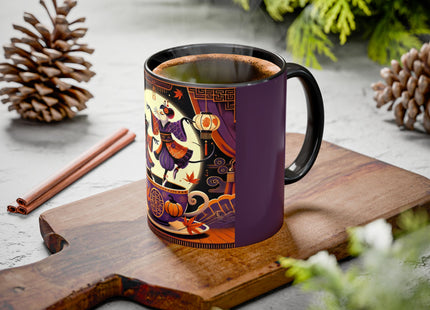 Theatrical Halloween Mice on Teacup Colorful Mugs (11oz, 15oz)