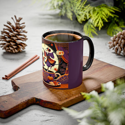 Theatrical Halloween Mice on Teacup Colorful Mugs (11oz, 15oz)
