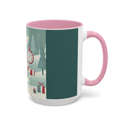 Candy Cane Timekeeper Bunny Colorful Mugs (11oz, 15oz)