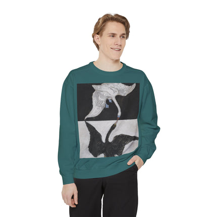 The Swan by Hilma af Klint Garment-Dyed Sweatshirt