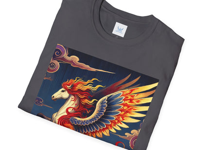 Flame-Winged Horse at Sunset Unisex Softstyle T-Shirt