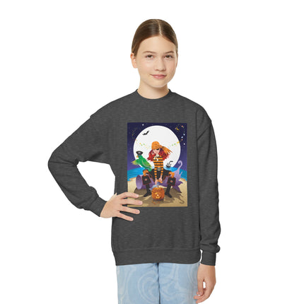 Moonlit Pirate Halloween Youth Crewneck Sweatshirt