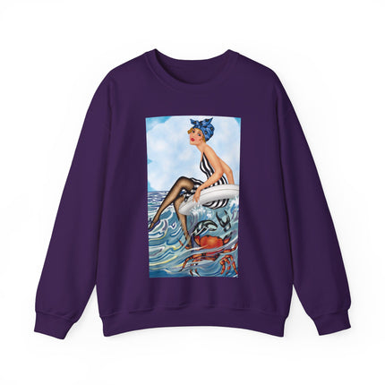 Playful Waves and Fashion Follies Heavy Blend™ Crewneck Sweatshirt