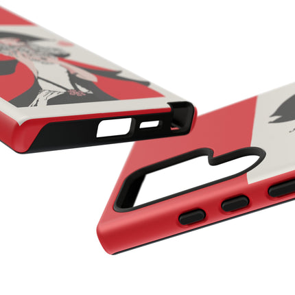 Crimson Masquerade Phone Case – Dramatic Grace & Bold Elegance