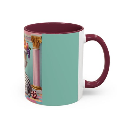 Still Life with Zebra, Fruit, and Pink Columns Colorful Mugs (11oz, 15oz)