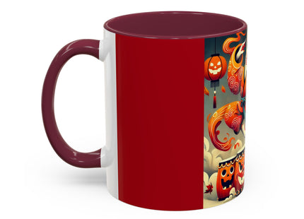 Jack-O’-Lantern Drums & The Kabuki Rabbit Colorful Mugs (11oz, 15oz)