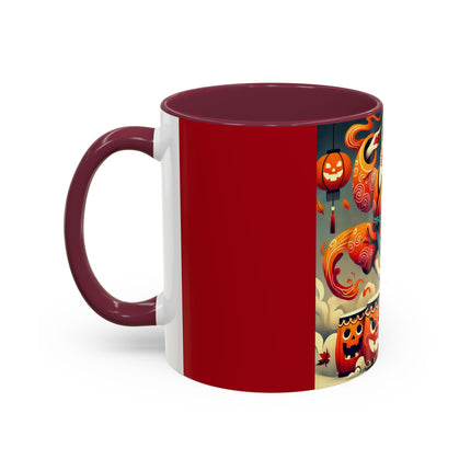 Jack-O’-Lantern Drums & The Kabuki Rabbit Colorful Mugs (11oz, 15oz)