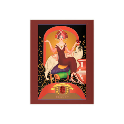 January & Garnet Ceramic Tile — Gem Series by Sofia Chiostri