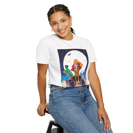 Moonlit Pirate Halloween Unisex Garment-Dyed T-shirt