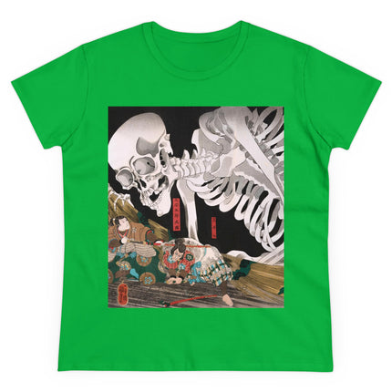 Mitsukuni Defying the Skeleton Spectre by Utagawa Kuniyoshi Women's Midweight Cotton Tee