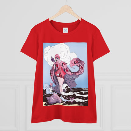 Goddess of the Swirling Sea Midweight Cotton Tee