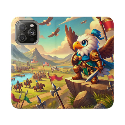 🦅⚔️ Watchful Guardian Flip Case – Courage, Leadership & Noble Adventure