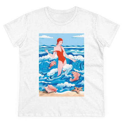 Ocean Symphony Women's Midweight Cotton Tee