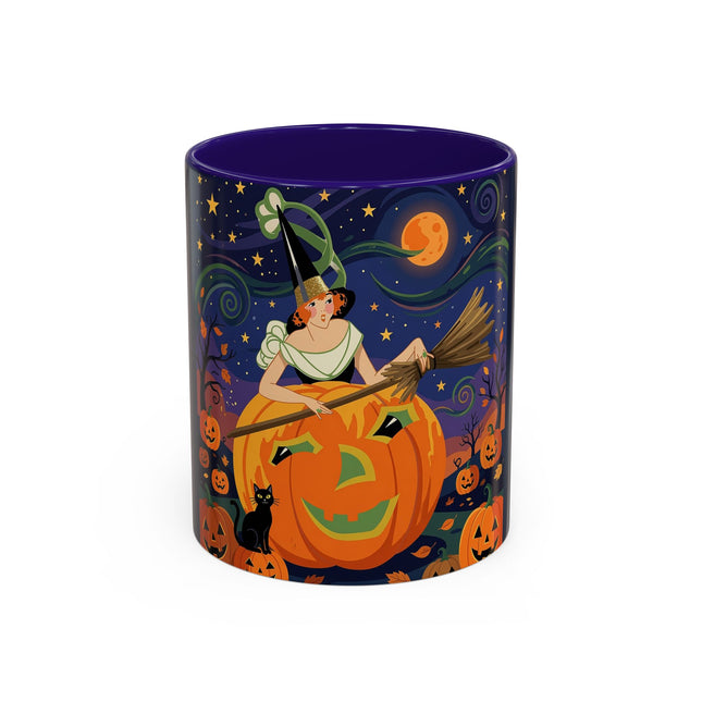 🧙‍♀️🎃 The Witch Of Pumpkin Moon Hollow Colorful Mug – Whimsical Halloween Magic