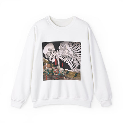 Mitsukuni Defying the Skeleton Spectre by Utagawa Kuniyoshi Heavy Blend™ Crewneck Sweatshirt
