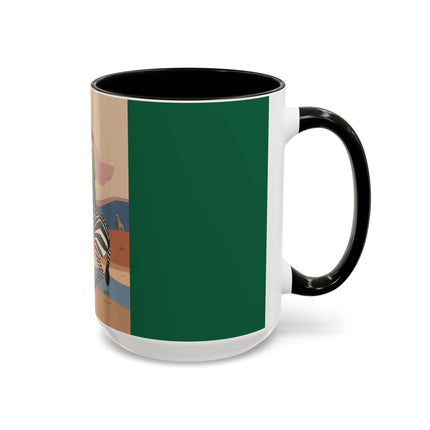 Zebra Rider Colorful Mugs – Safari Chic & Art Deco Adventure