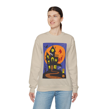 Halloween Night at the Haunted House Unisex Heavy Blend™ Crewneck Sweatshirt