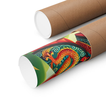 🐉🛹 Dragon Dance on Wheels Matte Vertical Poster – Adventure, Style & Dragon Spirit