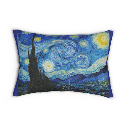 The Starry Night by Vincent Van Gogh Spun Polyester Lumbar Pillow