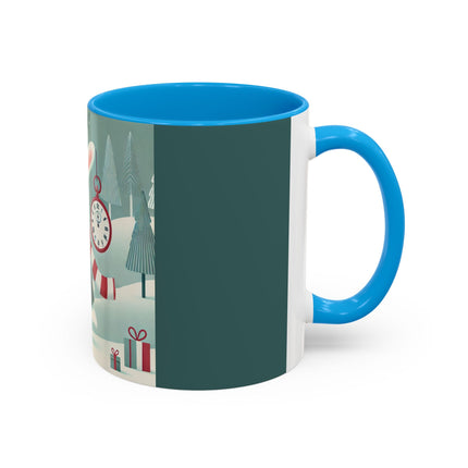 Candy Cane Timekeeper Bunny Colorful Mugs (11oz, 15oz)