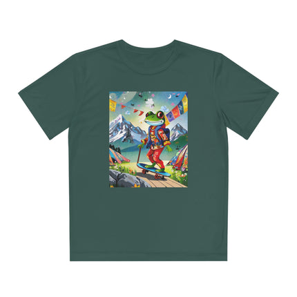 Skateboarding Frog Youth Competitor Tee – Whimsical Adventure & Playful Energy