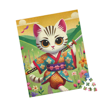 Samurai Kitten Spiral Puzzle (110, 252, 520-piece)