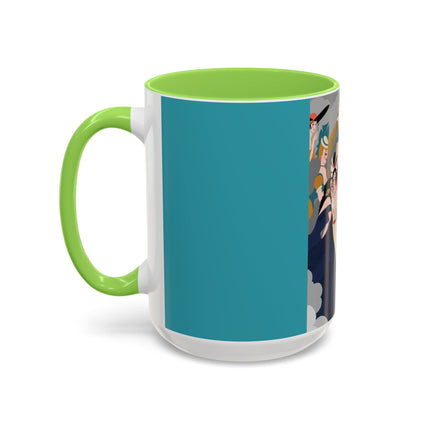 Celestial Masquerade Colorful Mugs – Theatrical Elegance & Floating Whimsy