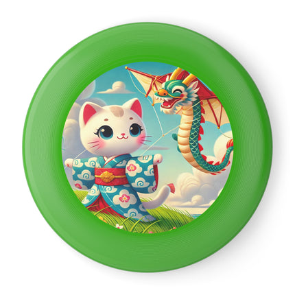Geisha Kitten and the Dragon Kite Wham-O Frisbee – Windswept Grace & Dragon Flight