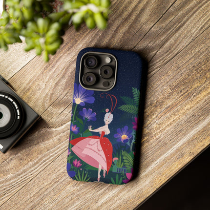 🌺✨ The Lady Of The Starlit Enchanted Garden Phone Case – Art Deco Floral Fantasy