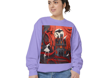 Halloween Night Scene Unisex Garment-Dyed Sweatshirt