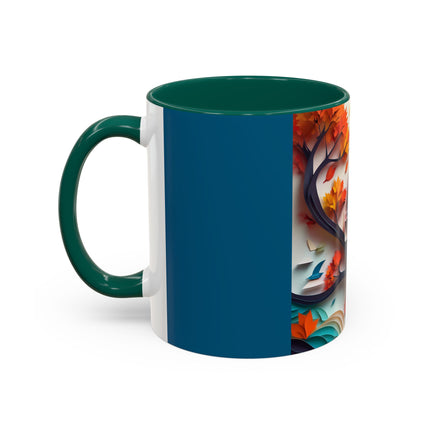 Owl at an Autumn Park Colorful Mugs (11oz, 15oz)