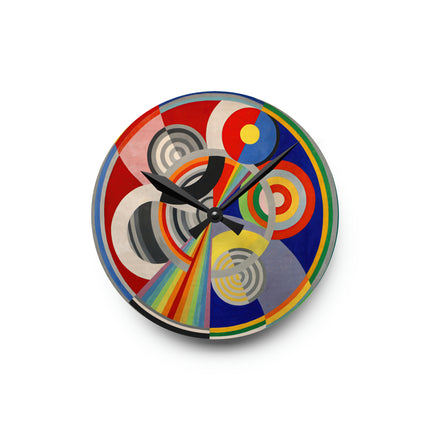 Rythme No. 1 by Robert Delaunay Acrylic Wall Clock, Round and Square