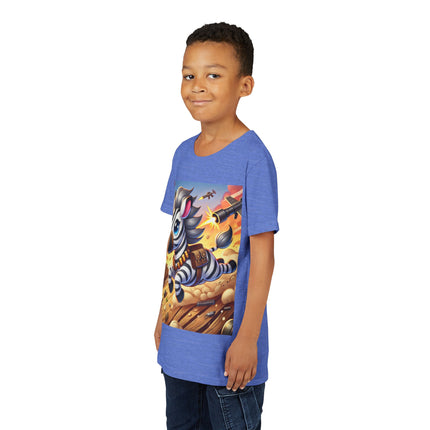 Zebra on the Run Youth Short Sleeve Tee