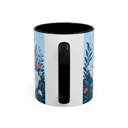 🎨💙 The Enchanted Garden Artist Colorful Mug – Art Deco Floral Whimsy
