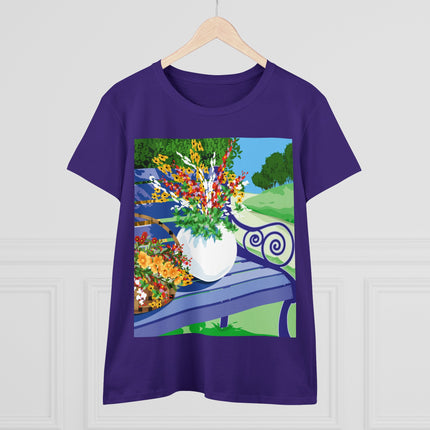Blooming Harmony Women's Midweight Cotton Tee