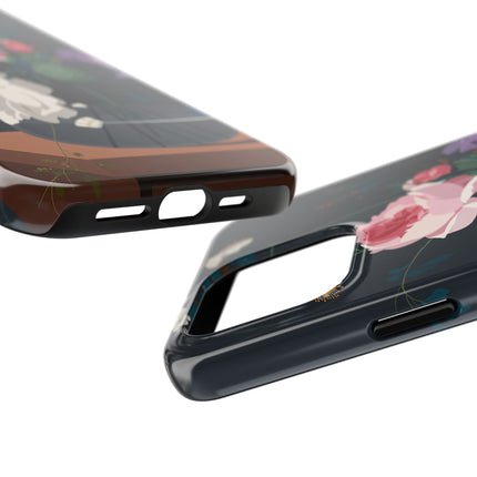 🌹🖤 The Midnight Rose Garden Phone Case – Art Deco Floral Elegance