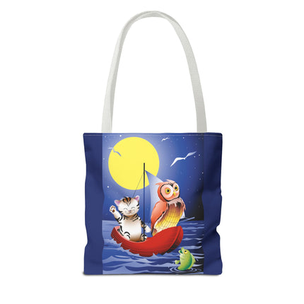 Children's Art Owl and Pussy Cat Tote Bag  (AOP)