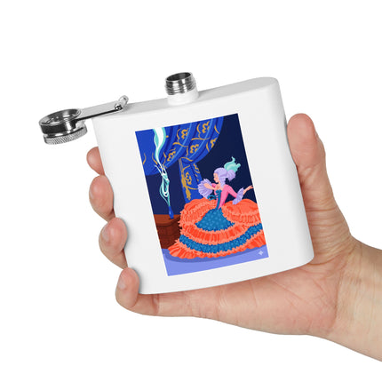 Rococo Stage Siren Flask – Theatrical Grace & Elegant Drama