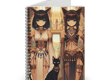 Egyptian Priestess Cats Spiral Notebook — Ruled Line