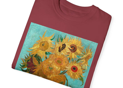 Vase with Twelve Sunflowers by Vincent van Gogh Unisex Garment-Dyed T-shirt