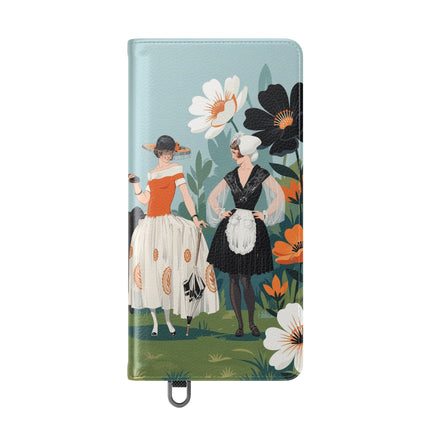 🌼🖤 The Ladies Of The Garden Promenade Flip Case – Art Deco Floral Fashion
