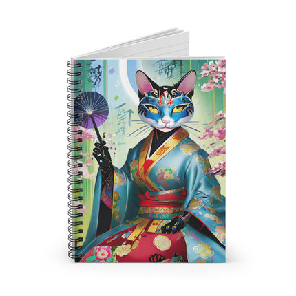 Cyberpunk Geisha Spiral Notebook - Ruled Line